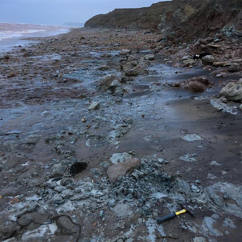 A dinócsontok megtalálásának helyszíne a Wight-sziget partjainál