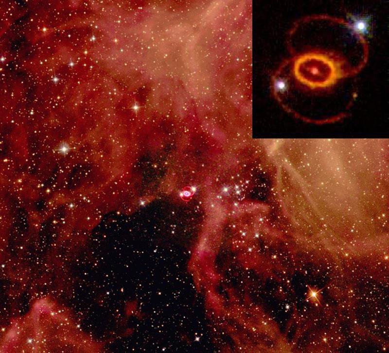 Az SN 1987A jelű szupernóva, az elsőként regisztrált extragalaktikus neutrínóforrás